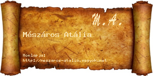 Mészáros Atália névjegykártya